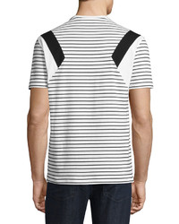 Neil Barrett Modernist Stripe Jersey T Shirt Whiteblack