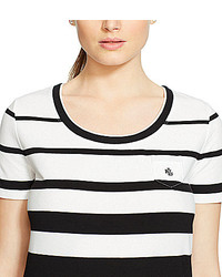 Lauren Ralph Lauren Pink Collection Striped Jersey T Shirt
