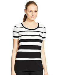 Lauren Ralph Lauren Pink Collection Striped Jersey T Shirt