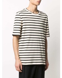 Jil Sander Plus Striped Logo Patch T Shirt