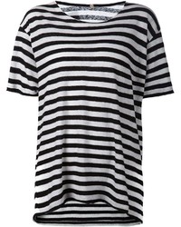 R 13 R13 Striped Loose Fit T Shirt