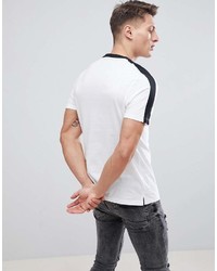 New Look Ringer T Shirt With Sleeve Stripe In White