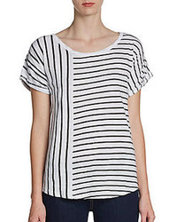 French Connection Short Sleeve Mixed Stripe Tee