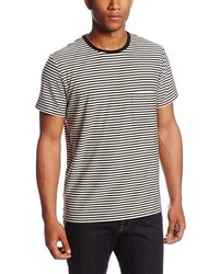 7 For All Mankind Short Sleeve Striped Crew Neck Tee Shirt