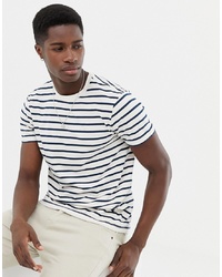 J.Crew Mercantile Slim Fit Deck Striped T Shirt In White
