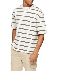 Topman Stripe Oversize Pocket T Shirt