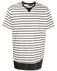 Low Brand Stripe Print Layered T Shirt
