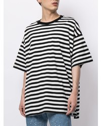 Facetasm Stripe Print Oversized T Shirt