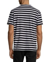 Markus Lupfer Striped Banana Embroidered Tee