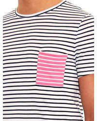 Chinti and Parker Striped Cotton Jersey T Shirt