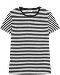 Saint Laurent Striped Cotton Jersey T Shirt