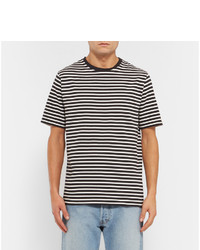 Ami Striped Cotton T Shirt