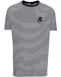 Karl Lagerfeld Striped Cotton T Shirt
