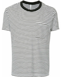 Attachment Striped Fitted T Shirt