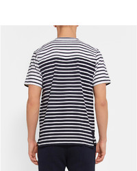 Sacai Striped Knitted Cotton T Shirt