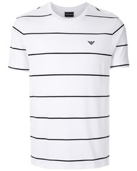 Emporio Armani Striped Round Neck T Shirt
