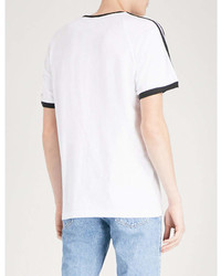 adidas Striped Short Sleeved Cotton T Shirt