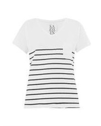 Zoe Karssen Striped V Neck T Shirt