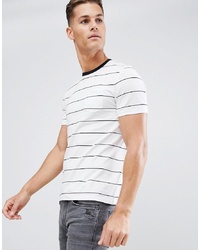 Celio T Shirt In Block Stripe With Pocket