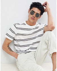 New Look T Shirt With Stripe Detail In White
