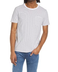 Club Monaco Williams Stripe T Shirt In Black And White At Nordstrom