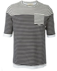 Wooster Lardini Multi Stripe Pocket Detail T Shirt