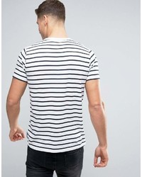 French Connection Yarn Dye Stripe Henley T Shirt