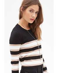 Forever 21 Striped Crop Sweater