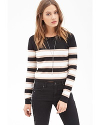 Forever 21 Striped Crop Sweater
