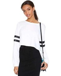 Nasty Gal Time Out Sweatshirt White