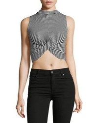 Design Lab Lord Taylor Striped Cropped Top