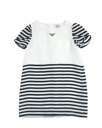 White and Black Horizontal Striped Dresses for Girls | Girls' Fashion ...