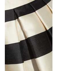 Tibi Escalante Striped Silk Satin Midi Skirt
