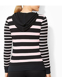 Lauren Ralph Lauren Plus Pink Collection Striped Hoodie