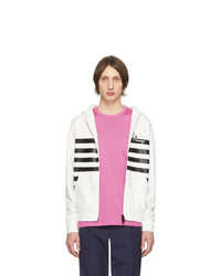 Moncler White Maglia Cardigan Hoodie