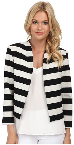 Nicole Miller Bold Stripe Cropped Jacket, $355 | 6pm.com | Lookastic