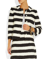 Dolce & Gabbana Striped Cotton Blend Jacquard Jacket