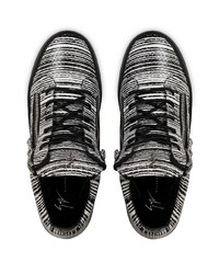Giuseppe Zanotti Kriss Striped Zip Detail Sneakers
