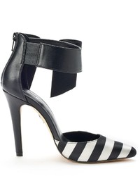 Elle Runway Collection Striped Two Piece Heels
