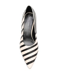 Sonia Rykiel Striped Pointed Kitten Heels