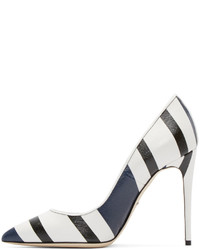 Dolce & Gabbana Tricolor Striped Heels