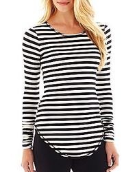 jcpenney Bisou Bisou High Low Shirred Sleeve Top