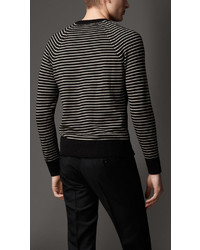 Burberry Striped Wool Silk Sweater