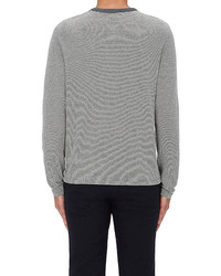 Officine Generale Feed Striped Cotton Long Sleeve T Shirt
