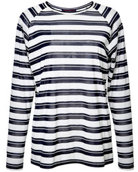Harvey Faircloth Striped Longsleeve Boyfriend T Shirt Stripe