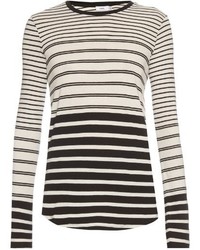 Vince Long Sleeved Striped T Shirt