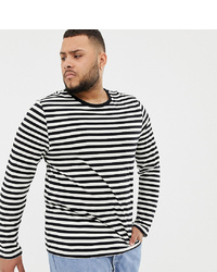 ASOS DESIGN Plus Long Sleeve Stripe T Shirt
