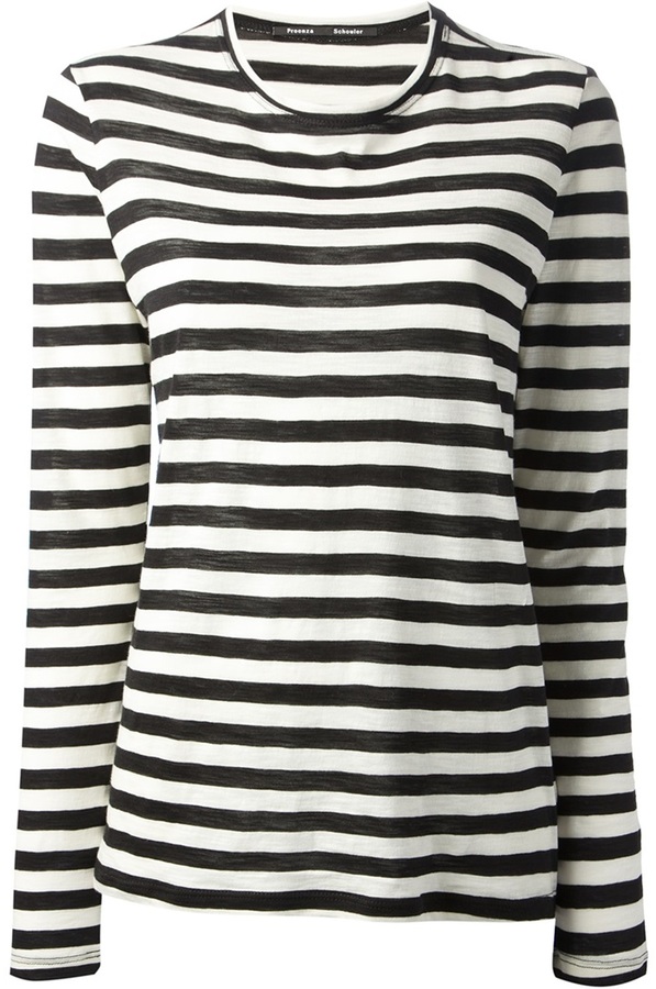 Proenza Schouler Striped Long Sleeve T Shirt, $280 | farfetch.com ...