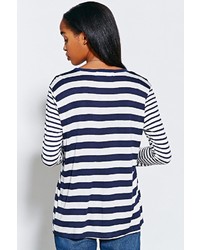 Urban Outfitters Project Social T Long Sleeve Striped Mix Pocket Tee