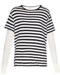 R 13 R13 Double Layer Striped Top